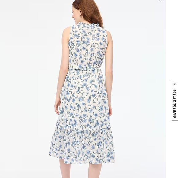 JCREW tie front midi dress - Picture 7 of 7